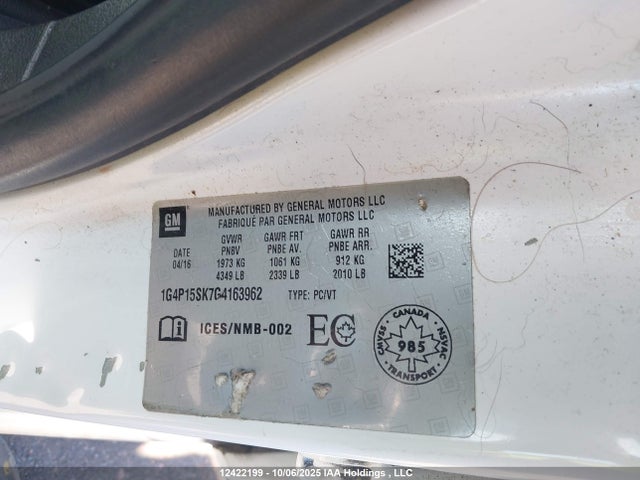 1G4P15SK7G4163962 Buick lea - gas/alc, sidi, alum, ho