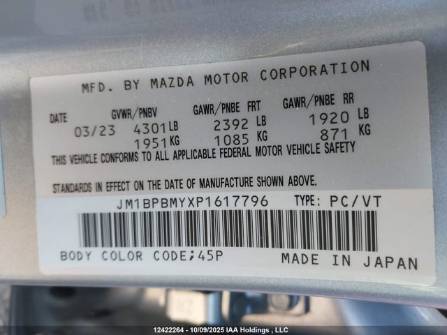 JM1BPBMYXP1617796 Mazda py