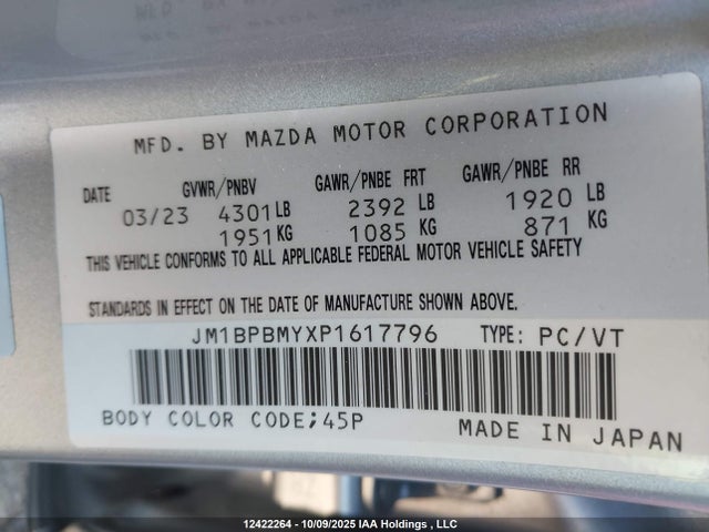 JM1BPBMYXP1617796 Mazda py