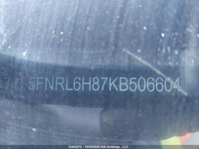 Honda j35y7 2019 5FNRL6H87KB506604 Image 20