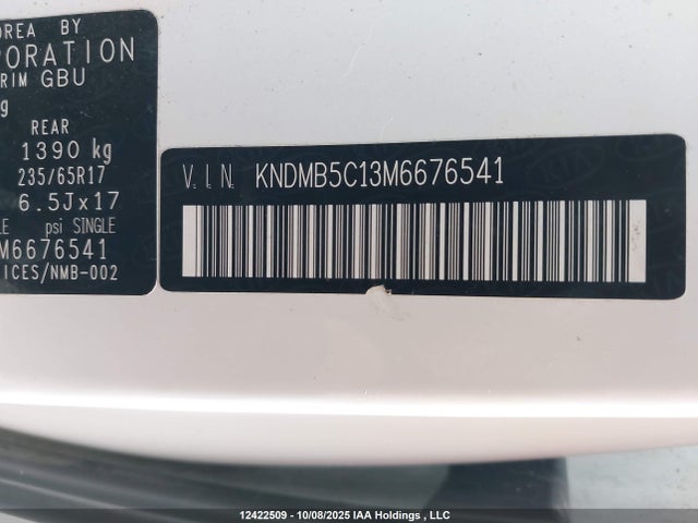 12422509 :رقم المزاد ، KNDMB5C13M6676541 vin ، 2021 Kia Sedona Lx/ex مزاد بيع
