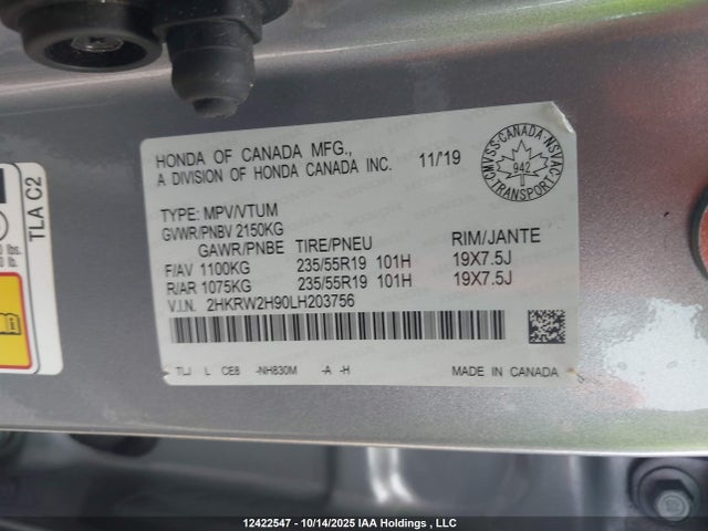 Honda l15be 2020 2HKRW2H90LH203756 Image 19
