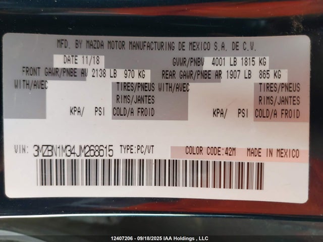 3MZBN1M34JM268615 Mazda py