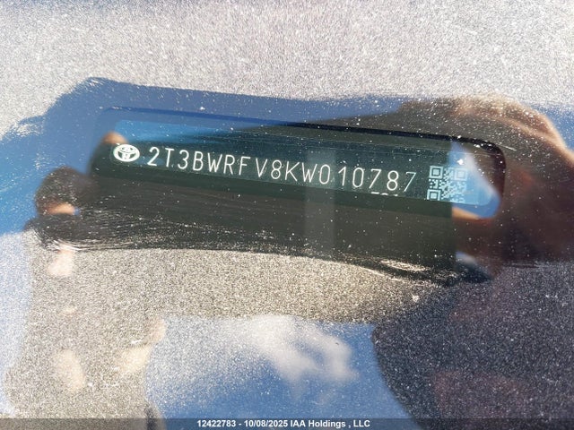 12422783 :رقم المزاد ، 2T3BWRFV8KW010787 vin ، 2019 Toyota Rav4 Le مزاد بيع