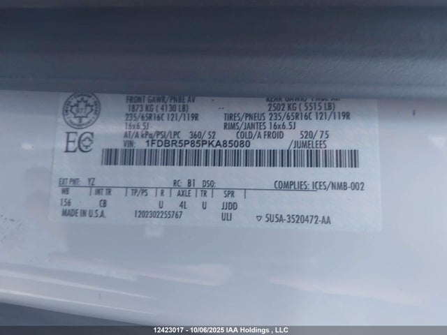 Ford 3.5l v6 cyclone 2023 1FDBR5P85PKA85080 Image 9