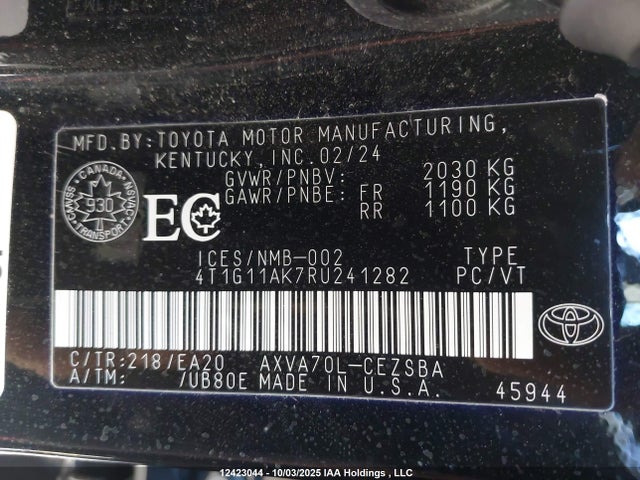 4T1G11AK7RU241282 Toyota a25a-fks
