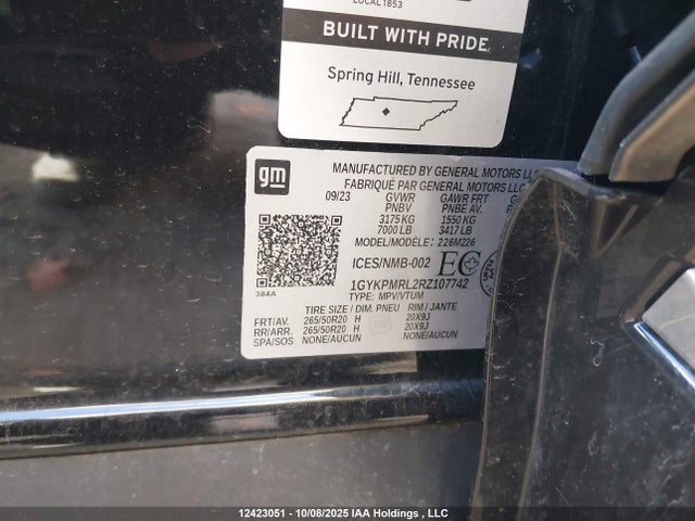 1GYKPMRL2RZ107742 Cadillac Lyriq Tech