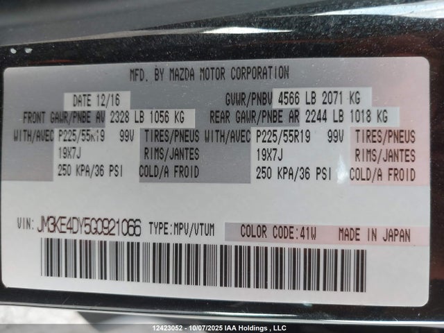 JM3KE4DY5G0921066 Mazda py