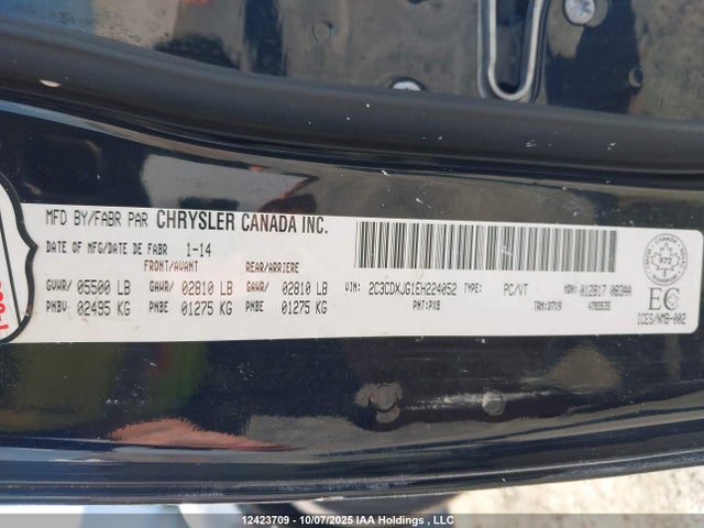 Dodge Charger 2014 2C3CDXJG1EH224052 Image 9