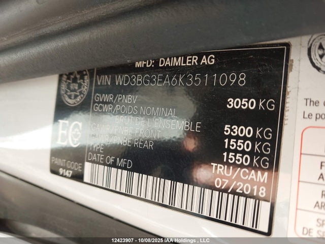 Mercedes-Benz m274 2019 WD3BG3EA6K3511098 Image 9