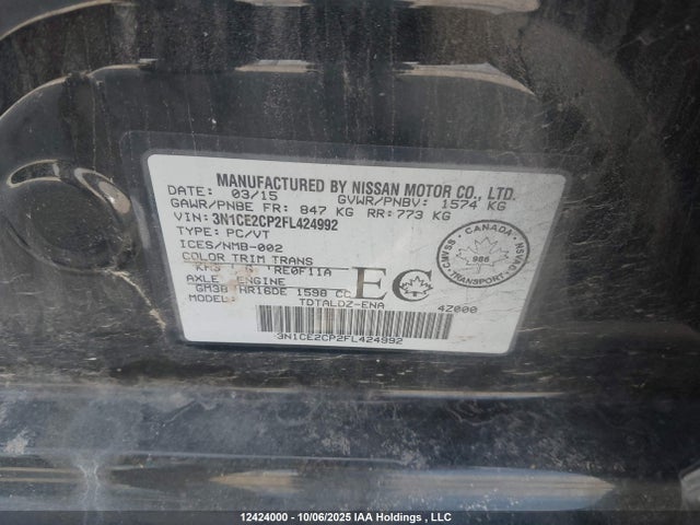 Nissan 2015 2015 3N1CE2CP2FL424992 Image 18