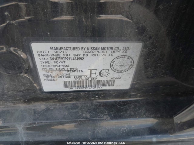 Nissan 2015 2015 3N1CE2CP2FL424992 Image 9