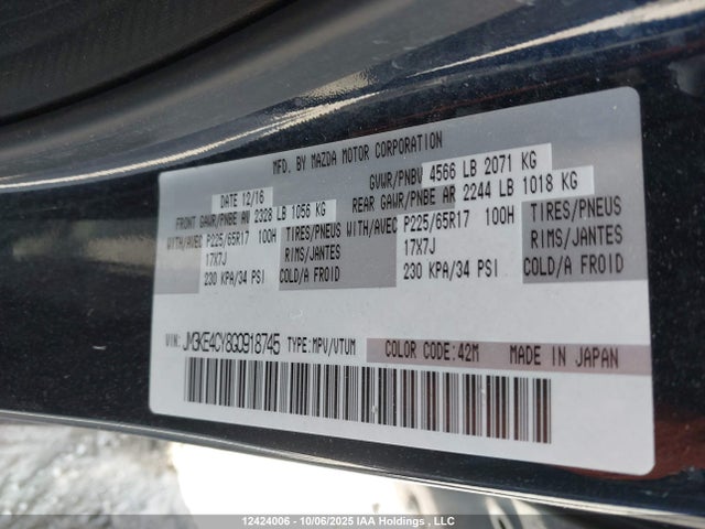 Mazda py 2016 JM3KE4CY8G0918745 Image 9
