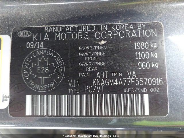 KIA dohc gdi theta ii 2015 KNAGM4A77F5570916 Image 19