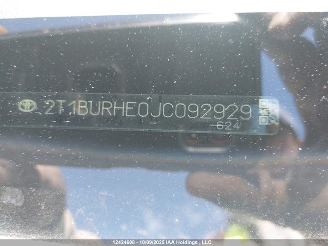 2T1BURHE0JC092929 Toyota 2zr-fe