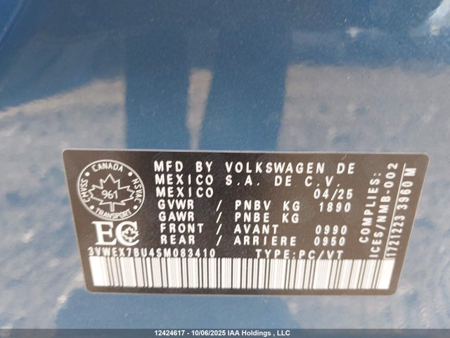 Volkswagen tsi 2025 3VWEX7BU4SM083410 Image 9