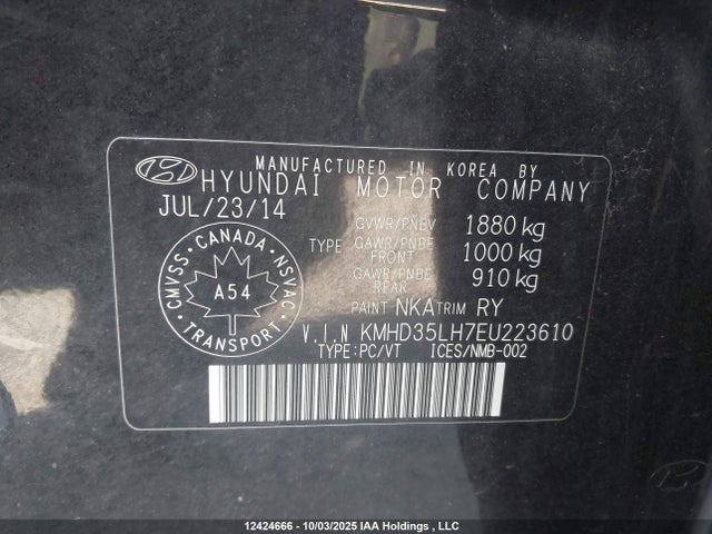 KMHD35LH7EU223610 Hyundai ELANTRA GT