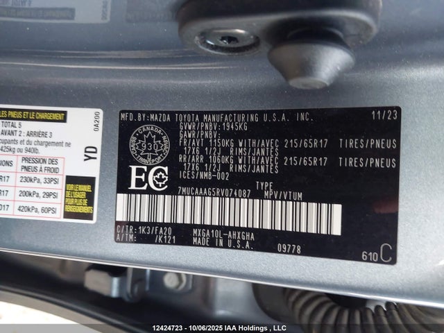Toyota m20a-fks 2024 7MUCAAAG5RV074087 Image 9