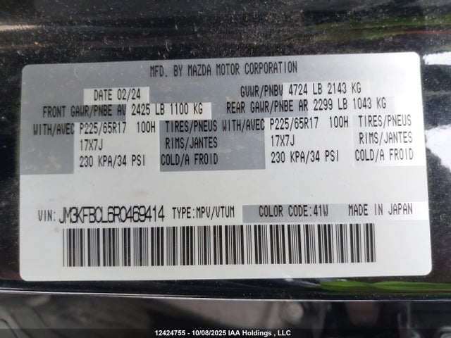 JM3KFBCL6R0469414 Mazda py