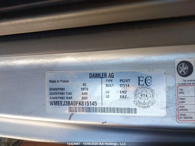 Smart 2015 2015 WMEEJ3BA0FK815145 Image 19
