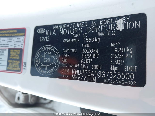 Продаж на аукціоні авто 2016 Kia Soul, vin: KNDJP3A53G7325500, номер лоту: 12425217