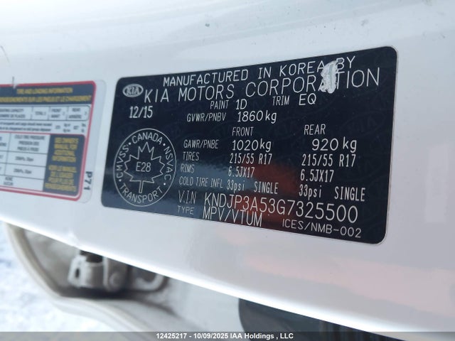 Продаж на аукціоні авто 2016 Kia Soul, vin: KNDJP3A53G7325500, номер лоту: 12425217