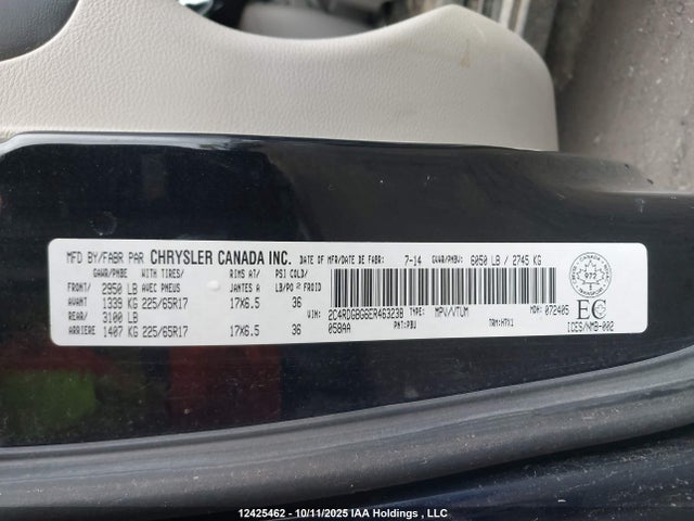 Dodge Grand Caravan 2014 2C4RDGBG6ER463238 Image 9