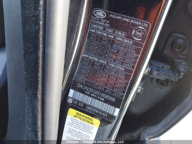 SALVN2BG6EH898988 Land Rover Range Rover Evoque Pure/pure City
