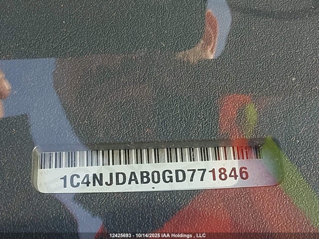 Продажа на аукционе авто 2016 Jeep Compass, vin: 1C4NJDAB0GD771846, номер лота: 12425693