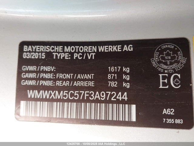 Mini Hardtop 2015 WMWXM5C57F3A97244 Image 9