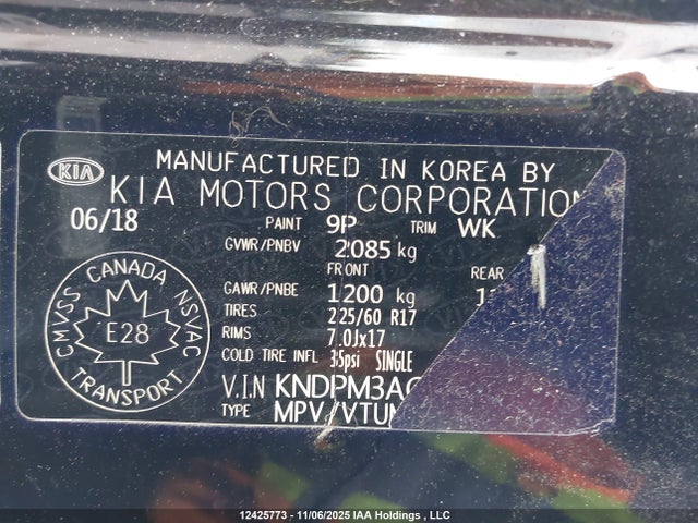 Aukcja sprzedaży 2019 Kia Sportage, vin: KNDPM3AC4K7536036, numer aukcji: 12425773