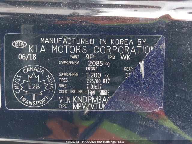 Aukcja sprzedaży 2019 Kia Sportage, vin: KNDPM3AC4K7536036, numer aukcji: 12425773