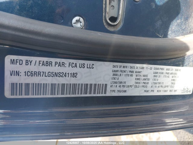 1C6RR7LG5NS241182 RAM 1500