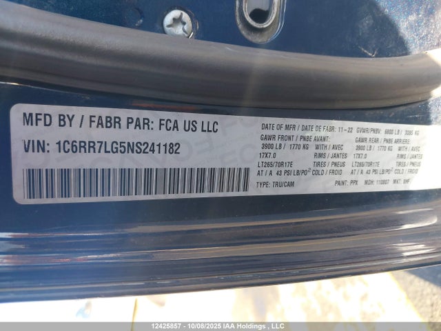1C6RR7LG5NS241182 RAM 1500