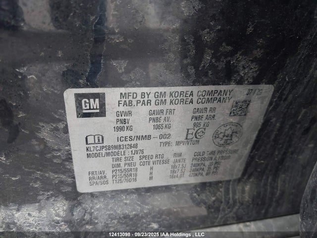 Chevrolet LUV 2021 KL7CJPSB9MB312648 Image 9
