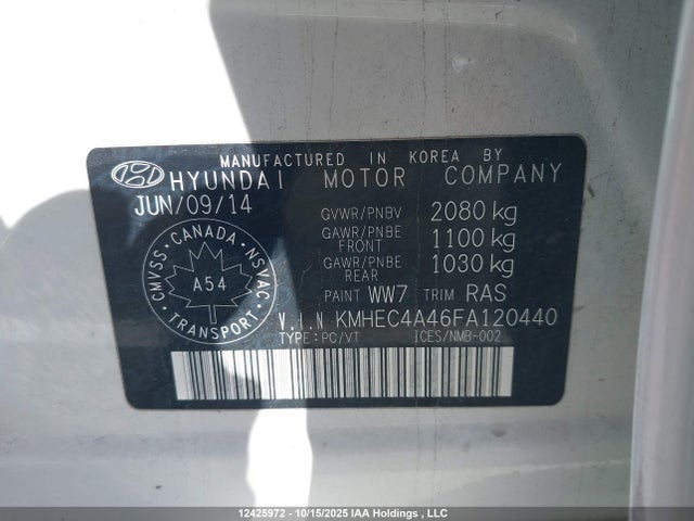 Hyundai dohc mpi theta ii 2015 KMHEC4A46FA120440 Image 9