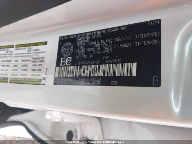 2T2BBMCA5RC044301 Lexus Rx 350h