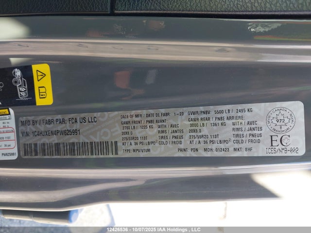 1C4HJXEN4PW625991 Jeep Wrangler 4-door High Altitude