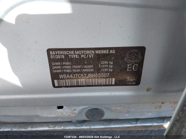 WBA4J7C57JBH15507 BMW 440I