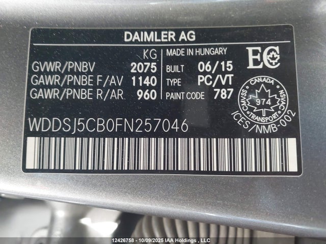 Mercedes-Benz CLA-Class 2015 WDDSJ5CB0FN257046 Image 9
