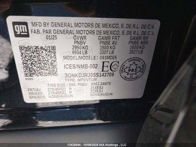 3GNKDJRJ0SS143709 Chevrolet x0c+ec5