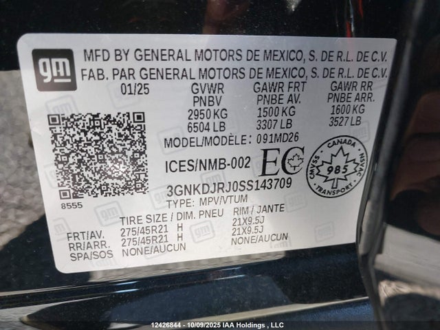 3GNKDJRJ0SS143709 Chevrolet x0c+ec5