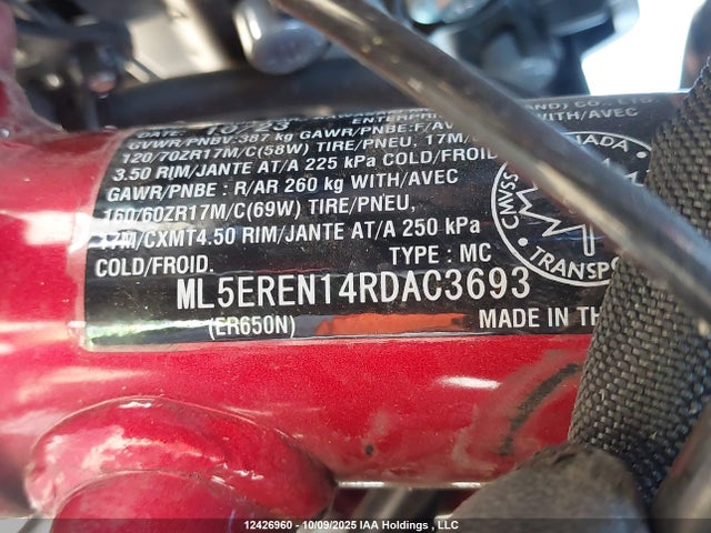 Kawasaki Er650 N 2024 ML5EREN14RDAC3693 Image 10