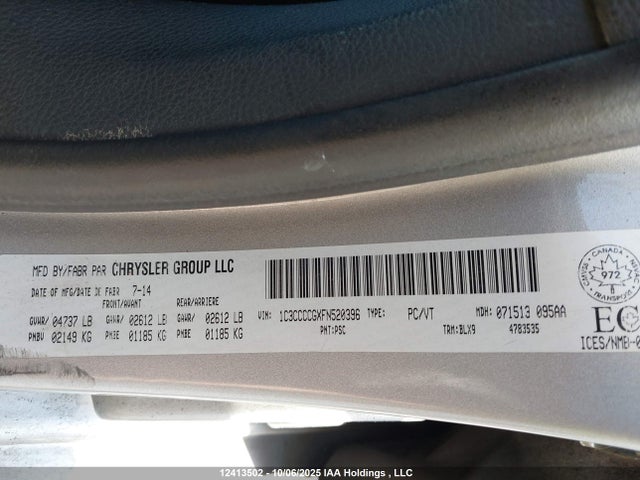 1C3CCCCGXFN520396 Chrysler 200