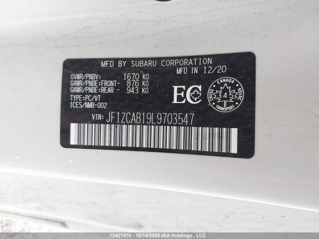Subaru na 2020 JF1ZCAB19L9703547 Image 18