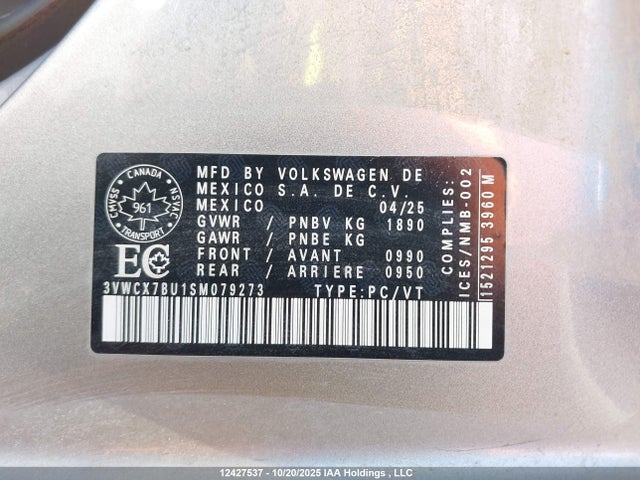 3VWCX7BU1SM079273 Volkswagen Jetta Trendline