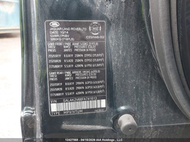Land Rover LR4 2015 SALAK2V66FA741613 Image 20