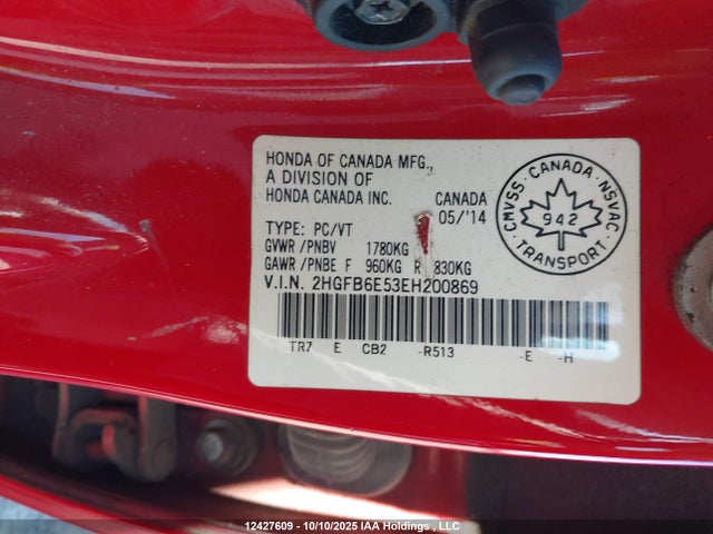 Aukcja sprzedaży 2014 Honda Civic Si Si, vin: 2HGFB6E53EH200869, numer aukcji: 12427609