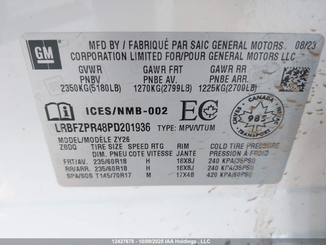 Buick lsy 2023 LRBFZPR48PD201936 Image 9