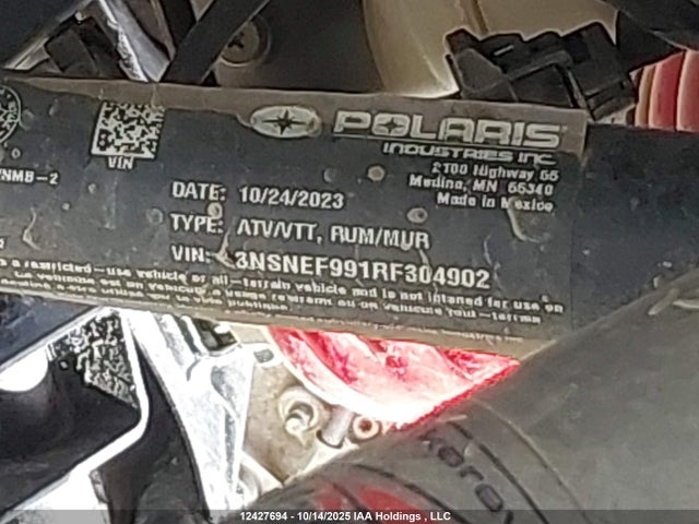 Продаж на аукціоні авто 2024 Polaris Rzr Xp 1000 Ultimate, vin: 3NSNEF991RF304902, номер лоту: 12427694